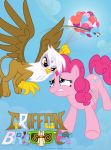  absurd_res avian earth_pony equid equine female feral friendship_is_magic gilda_(mlp) gryphon hi_res horse mammal my_little_pony pinkie_pie_(mlp) pony pterippus rainbow_dash_(mlp) text timon1771 