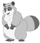  belly big_butt butt female hi_res kanahu mammal overweight procyonid raccoon slightly_chubby standing thick_thighs wide_hips 