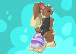  ambiguous_gender butt easter egg hi_res holidays looking_back lopunny nintendo pok&eacute;mon pok&eacute;mon_(species) presenting presenting_hindquarters rvlis solo video_games 