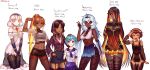  6+girls abs absurdres black_hair black_hole black_hole_chan black_legwear blue_hair breasts cleavage danielle_brindle dark_skin earth-chan green_hair hair_between_eyes hand_on_another&#039;s_head hand_on_own_chest highres large_breasts long_hair looking_at_viewer low_twintails m87_black_hole medium_breasts multicolored_hair multiple_girls open_mouth orange_eyes orange_hair pantyhose personification ponytail school_uniform serafuku small_breasts smile thighhighs twintails very_long_hair 