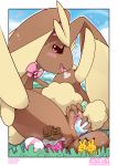  blush brown_fur candy chocolate easter egg female food fur hi_res holidays improvised_sex_toy insomniacovrlrd lagomorph lopunny mammal masturbation nintendo pikachu pink_eyes pok&eacute;mon pok&eacute;mon_(species) pussy ribbons toying_self vaginal vaginal_masturbation video_games yellow_fur 