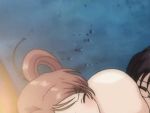  1girl animated animated_gif breast_grab breast_sucking breasts fusano_tomoka grabbing huge_breasts milk_junkies nipples outdoors 