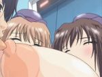  2girls animated animated_gif breasts fusano_fumie fusano_tomoka huge_breasts licking milk_junkies multiple_girls nipple_licking nipples siblings sisters 