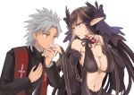  assassin_of_red_(fate/apocrypha) cleavage fate/apocrypha fate/grand_order fate/stay_night pointy_ears ruriya semiramis_(fate) shirou_kotomine_(fate/apocrypha) 