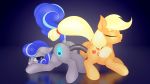  16:9 2018 2d_animation abdominal_bulge animated anus applejack_(mlp) blonde_hair blue_baton blue_eyes blue_hair butt cutie_mark digital_media_(artwork) dildo dock double_dildo duo earth_pony eqamrd equid equine fan_character female female/female female_penetrating feral feral_on_feral friendship_is_magic fur grey_fur hair horse looking_at_viewer looking_back looking_pleasured mammal masturbation multicolored_hair mutual_masturbation my_little_pony nude open_mouth penetration pony pussy pussy_juice raised_tail sex sex_toy simple_background smile toying_partner two_tone_hair vaginal vaginal_masturbation vaginal_penetration yellow_fur 