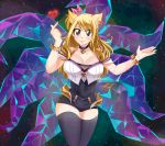  1girl blonde_hair breasts claudia_dragneel cleavage fairy_tail large_breasts league_of_legends long_hair lucy_heartfilia 