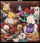  alphys animated_skeleton asgore_dreemurr beverage bone boss_monster bovid caprine english_text fish flora_fauna flowey_the_flower food ghost hi_res hot_dog human lizard machine mammal marine mettaton_ex napstablook papyrus_(undertale) pasta pie plant protagonist_(undertale) reptile robot sans_(undertale) scalie skeleton spaghetti spirit tea text toriel undead undertale undyne video_games zaemon 