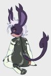  alolan_rattata bodysuit clothing hi_res looking_back male nintendo paws pok&eacute;mon pok&eacute;mon_(species) regional_variant rubber skinsuit solo stormdragonblue tight_clothing video_games zipper 