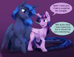  2019 blush duo english_text equid female friendship_is_magic horn lamia mammal my_little_pony princess_luna_(mlp) reptile scalie silfoe snake text twilight_sparkle_(mlp) winged_unicorn wings 