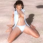  breasts dead_or_alive lei_fang open_clothes open_shirt panties underwear 