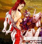  breasts christina_mackenzie copyright_name green_eyes gundam gundam_0080 gundam_alex mecha red_hair 