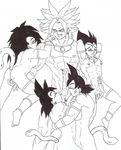  bardock broly dragon_ball_z raditz son_goku vegeta 