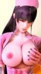  1girl 3d breasts female highres honey_select illusion_soft multiple_girls nipples nurse oppai_sophie 