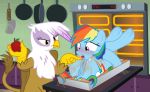  anus apple avian blush carrot female feral food friendship_is_magic fruit gilda_(mlp) grimdark gryphon hi_res icaron imminent_death kitchen my_little_pony oven purple_eyes pussy rainbow_dash_(mlp) story story_in_description vegetable 