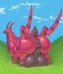  anus backsack balls big_balls big_butt butt feral fuzzies4you grass hi_res huge_balls huge_butt hyper hyper_balls looking_back male nintendo outside pok&eacute;mon pok&eacute;mon_(species) puffy_anus scolipede solo standing video_games 