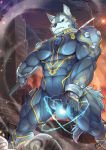  abs android anthro biceps bodysuit breke bulge canid canine canis clothing crotch_focus machine male mammal mumu202 muscular muscular_male robot skinsuit solo tight_clothing tokyo_afterschool_summoners video_games wolf zipper 