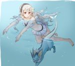  1girl ass bikini breasts creatures_(company) female_my_unit_(fire_emblem_if) fire_emblem fire_emblem_if forked_tail game_freak gen_1_pokemon hair_between_eyes hair_ornament hairband long_hair mamkute my_unit_(fire_emblem_if) nintendo ocean pointy_ears pokemon pokemon_(creature) pokemon_(game) red_eyes robaco silver_hair swimming swimsuit tail vaporeon water white_hair 