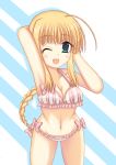 1girl absurdres blonde_hair green_eyes highres silfa swimsuit to_heart to_heart_2 to_heart_2_ad 