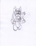 2017 4_fingers 4_toes absurd_res alien alternate_species carrying claws disney duo experiment_(species) fan_character fur graphite_(artwork) greyscale hair hand_on_head happy hi_res kitsune_youkai lilo_and_stitch lilo_pelekai lilo_pelekai_(experiment) monochrome notched_ear one_eye_closed open_mouth open_smile pencil_(artwork) piggyback simple_background sketch smile stitch toes traditional_media_(artwork) white_background 