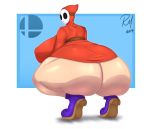  absurd_res big_breasts big_butt breasts butt clothing female footwear hi_res huge_breasts huge_butt mario_bros nintendo redmoon83 shoes shygirl shyguy small_head thick_thighs video_games wide_hips 