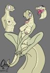  anthro big_breasts big_eyes breasts digital_media_(artwork) eyelashes fangs female hi_res long_tail magnus_spiral medium_breasts nipples non-mammal_breasts nude omny87 reptile scalie slit_pupils snake solo 