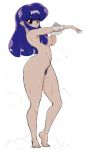  1girl areolae breasts full_body highres long_hair medium_breasts nipples nude pubic_hair purple_hair ranma_1/2 red_eyes shampoo_(ranma_1/2) solo standing tagme wet 