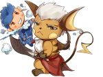  4:3 anthro archer_emiya doll fate_(series) frown knife lancer_c&uacute;_chulainn_child_of_light looking_at_viewer nintendo pok&eacute;mon pok&eacute;mon_(species) raichu video_games ナミ 