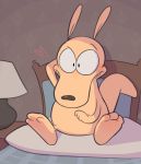  &lt;3 anthro bed featureless_crotch felynart inside lamp macropod male mammal marsupial nickelodeon nude pillow rocko&#039;s_modern_life rocko_rama sitting solo wallaby 