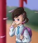  anime blue_eyes cute kawaii school_uniform 