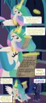  2019 3d_(artwork) absurd_res comic digital_media_(artwork) duo english_text equid female feral friendship_is_magic hair hi_res horn magic mammal multicolored_hair my_little_pony princess_celestia_(mlp) princess_luna_(mlp) red4567 scroll sibling sister sisters text winged_unicorn wings 