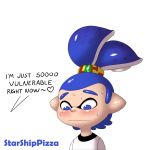  &lt;3 1:1 animal_humanoid blush cephalopod clothed clothing dialogue english_text humanoid inkling male marine mollusk nintendo splatoon squid starshippizza sweat text video_games 