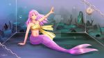  annie_the_mermaid female glass hair humanoid huuxera lock marine merfolk pink_eyes pink_hair pink_scales scales the_goonies underwater water watermark 