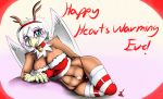  avian blush christmas clothing costume female gryphon hi_res holidays legwear panties solo stockings tallyburd underwear 