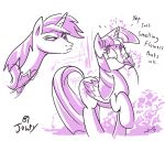  brother brother_and_sister crown equid female flower friendship_is_magic hi_res horn jowybean male mammal monochrome my_little_pony plant shining_armor_(mlp) sibling sister twilight_sparkle_(mlp) unicorn winged_unicorn wings 