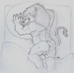  anus backsack balls bedroom_eyes blizzard_entertainment bovid bovine butt cattle half-closed_eyes horn looking_at_viewer looking_back male mammal nude presenting rear_view seductive sillywerwolf solo tauren thick_thighs video_games warcraft 