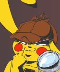  derp_eyes detective detectivepikachu deviantart eletric_type eletrictype humor lucasmolla nintendo parody pikachu pok&eacute;mon pok&eacute;mon_(species) profilepic reactionimage safe simple_background video_games 