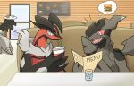  beverage burger coffee food giratina ice komanyachi legendary_pok&eacute;mon menu nintendo pok&eacute;mon pok&eacute;mon_(species) restaurant soft_drink video_games water yveltal zekrom 