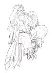  2018 abs accipitrid accipitriform alcohol anthro avian beak beverage bird clothing eagle feathers hair half-closed_eyes holding_object jewelry looking_at_viewer male mature_male muscular muscular_male nandeeff night nipples pecs smile solo speedo swimwear tail_feathers talons thunderbird_(tas) tokyo_afterschool_summoners video_games 