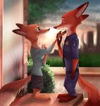  2019 absurd_res anthro canid canine clothed clothing disney female fox fur hi_res male mammal mother mother_and_son mrs._wilde nick_wilde parent police_uniform relaxable relaxablefur son uniform zootopia 