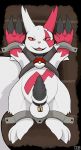  bdsm bondage bound cage collar cuffs_(disambiguation) harness hi_res male nintendo penis pok&eacute;mon pok&eacute;mon_(species) q-blackbun video_games zangoose 