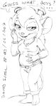  2007 anthro blush breasts chip_&#039;n_dale_rescue_rangers cleavage clothed clothing david_siegl disney eyewear female gadget_hackwrench goggles hair half-closed_eyes mammal mouse murid murine pregnant rodent solo 