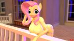  2019 3d_(artwork) anthro big_breasts breasts digital_media_(artwork) female fluttershy_(mlp) friendship_is_magic fur hair hi_res my_little_pony nude solo source_filmmaker tuxedomobster_(artist) 