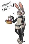  2019 anthro bdsm clothed clothing disney female hi_res judy_hopps lagomorph leporid mammal rabbit sex_toy signature simple_background smile solo source_request standing text unknown_artist unknown_artist_signature white_background zootopia 