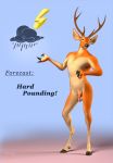  3d_(artwork) antlers balls beastmilk cervid cloud digital_media_(artwork) flaccid horn innnuendo male mammal penis solo text 