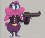  anthro chiropteran clothing delet_this gun jacket looking_at_viewer mammal meme ranged_weapon solo sophie_slam vimhomeless weapon 