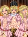  3girls blush breasts highres looking_at_viewer magi_the_labyrinth_of_magic multiple_girls munoumatsu navel penis pussy sex shiny shiny_hair shiny_skin small_breasts spread_legs sweat uncensored 