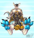  &lt;3 &lt;3_eyes abdominal_bulge anal anal_penetration anthro big_dom_small_sub dragon duo hi_res horn macropod male male/male mammal marsupial muscular muscular_male nude penetration sex sitting size_difference smile vallhund wings 