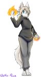  akire_fawe anthro blue_eyes canid canine canis female fur grey_fur hi_res mammal solo tagme wolf wolfie-pawz 