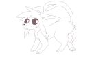  eeveelution espeon first-last_(artist) male nintendo penis pok&eacute;mon pok&eacute;mon_(species) presenting shy simple_background sketch video_games 