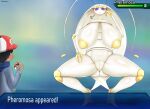  arthropod big_breasts breasts duo female gameplay_mechanics genitals hi_res huge_breasts inverted_nipples male mhaknow nintendo nipples non-mammal_breasts pheromosa pok&eacute;ball pok&eacute;mon pok&eacute;mon_(species) pok&eacute;mon_trainer pussy spread_legs spreading ultra_beast video_games watermark 